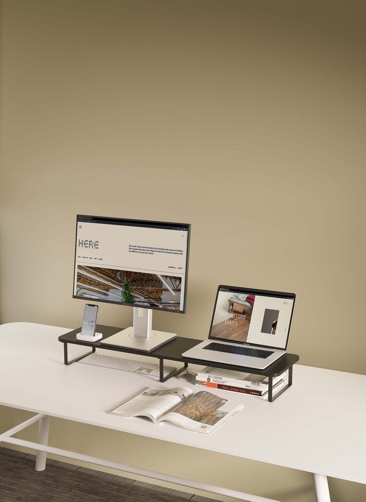 Stalak za dva monitora GEMBIRD MS-TABLE2-01 (stolni) crna-22