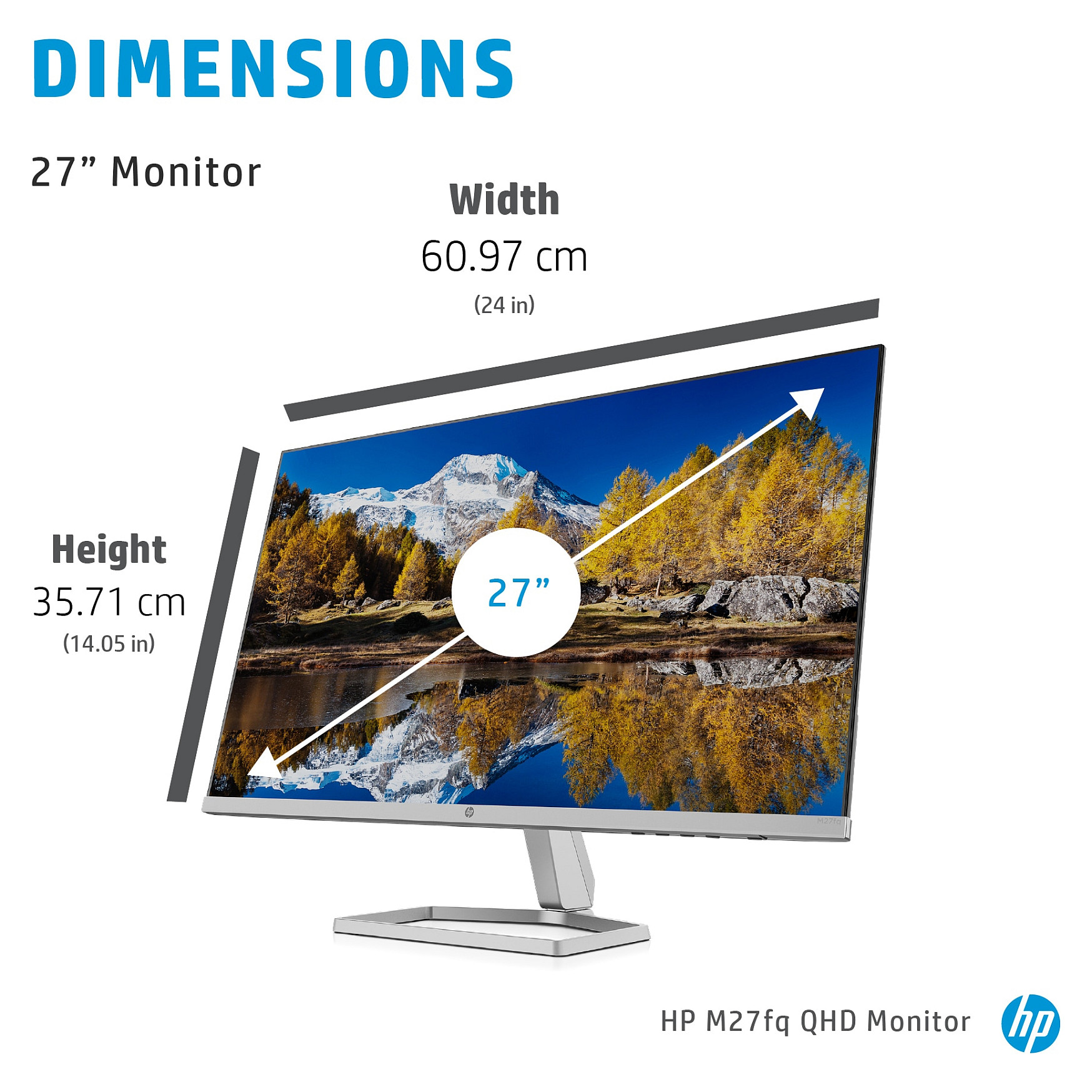 Monitor HP M27fq (27" IPS, QHD, 75Hz) srebrni-6
