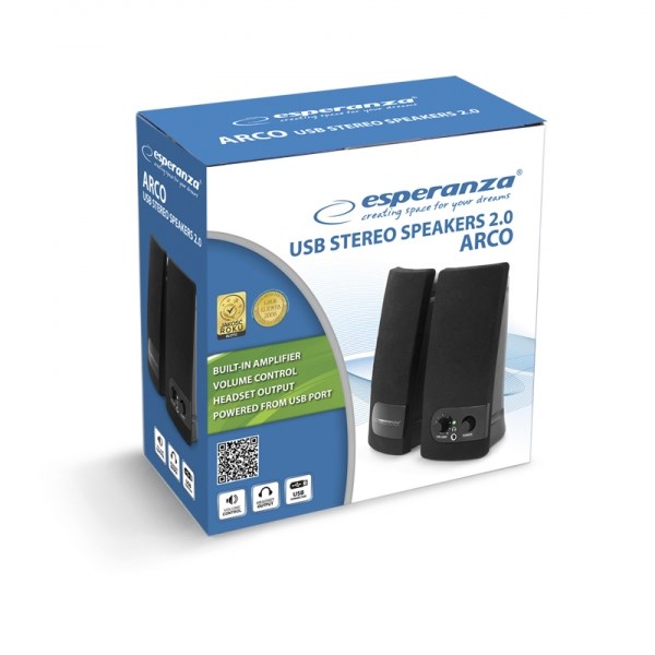Zvučnici ESPERANZA EP119 (žični, 2-way, 6 W) crna-3