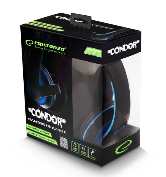 Gaming slušalice ESPERANZA EGH300B (žične, over-ear) crno plave-3