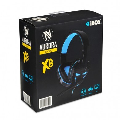 Gaming slušalice IBOX X8 (žične, on-ear) crno plave-6