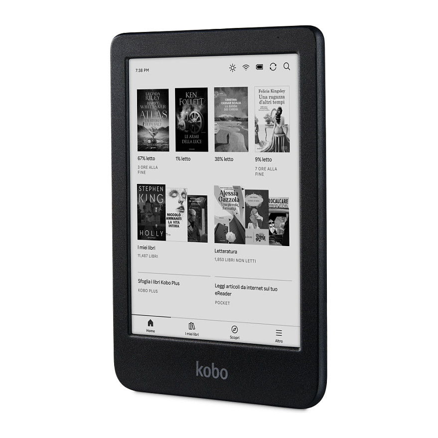 E-book čitač KOBO Rakuten Clara BW (6" Touch, E Ink Carta, 16GB, WiFi, crni)-1