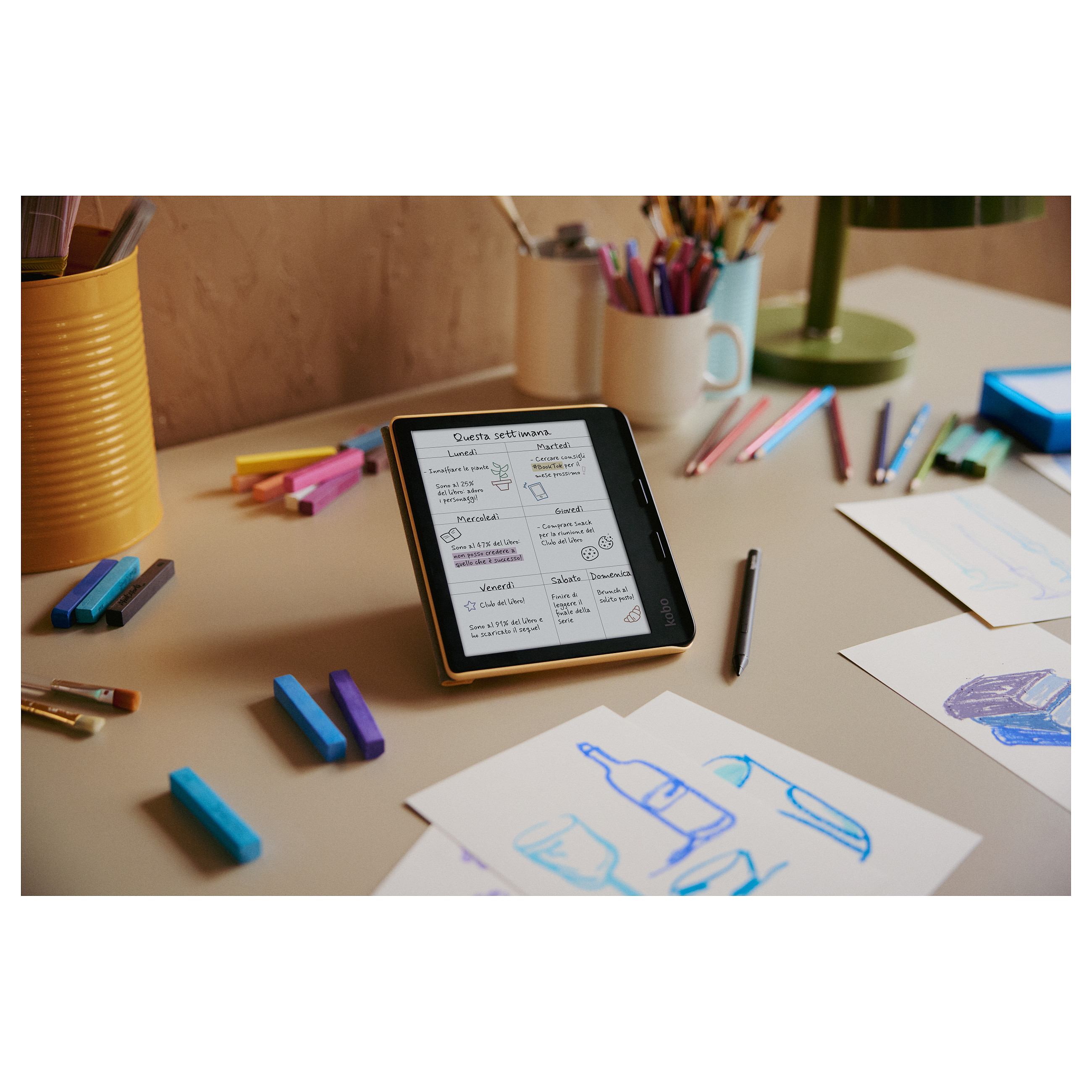 E-book čitač & Notes KOBO Rakuten Libra Colour (7" Touch, E Ink Kaleido, 32GB, WiFi, crni)-14