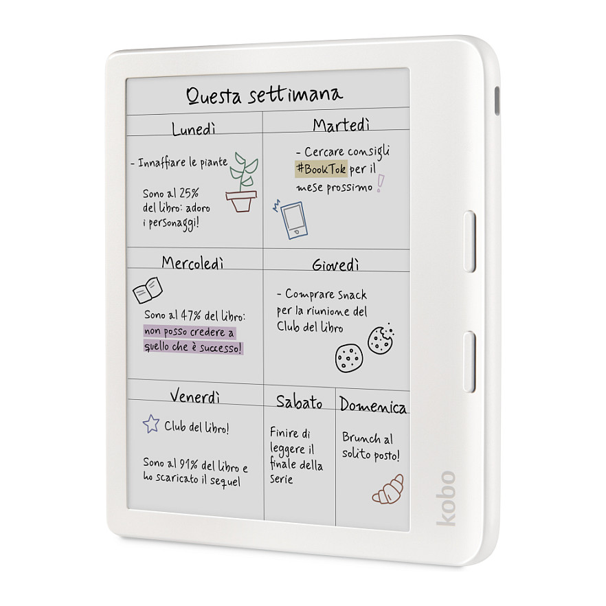 E-book čitač & Notes KOBO Rakuten Libra Colour (7" Touch, E Ink Kaleido, 32GB, WiFi, Bluetooth, bijeli)-1