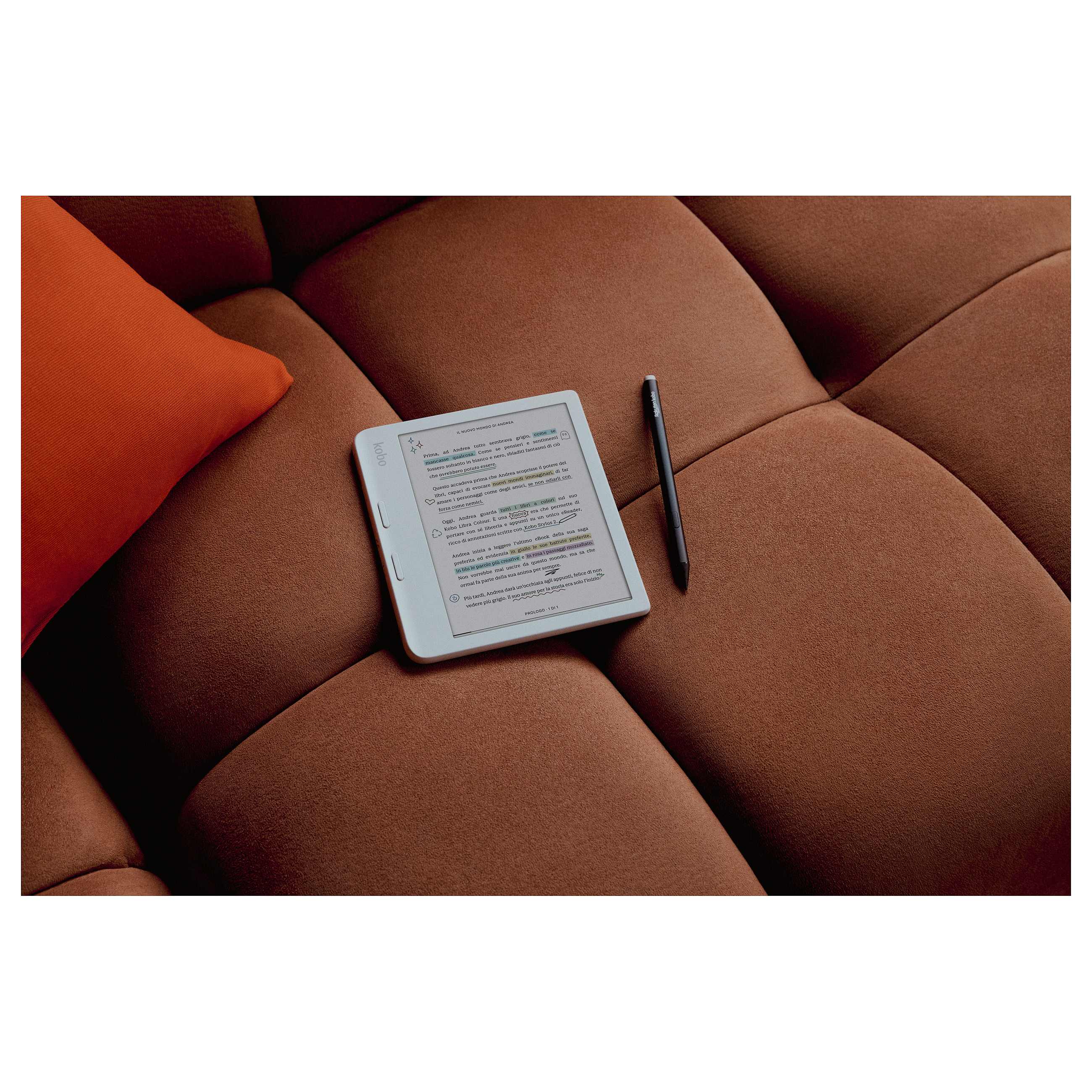 E-book čitač & Notes KOBO Rakuten Libra Colour (7" Touch, E Ink Kaleido, 32GB, WiFi, Bluetooth, bijeli)-5