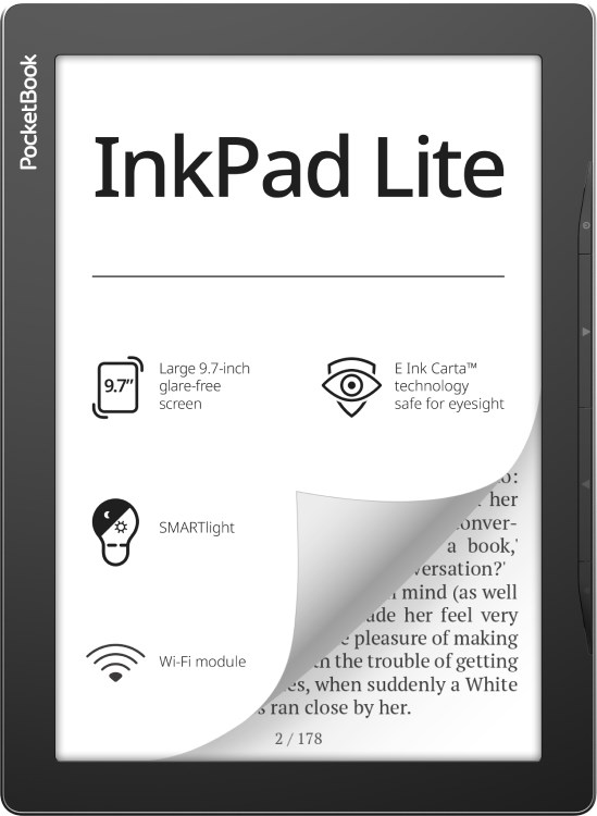 E-book čitač POCKETBOOK InkPad Lite (9.7" Touch, E Ink Carta, 8GB, WiFi, crni, sivi)-0