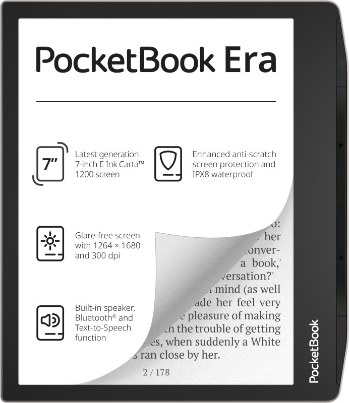 E-book čitač POCKETBOOK 700 Era Silver (7" Touch, E Ink Carta, 16GB, crni, srebrni)-2