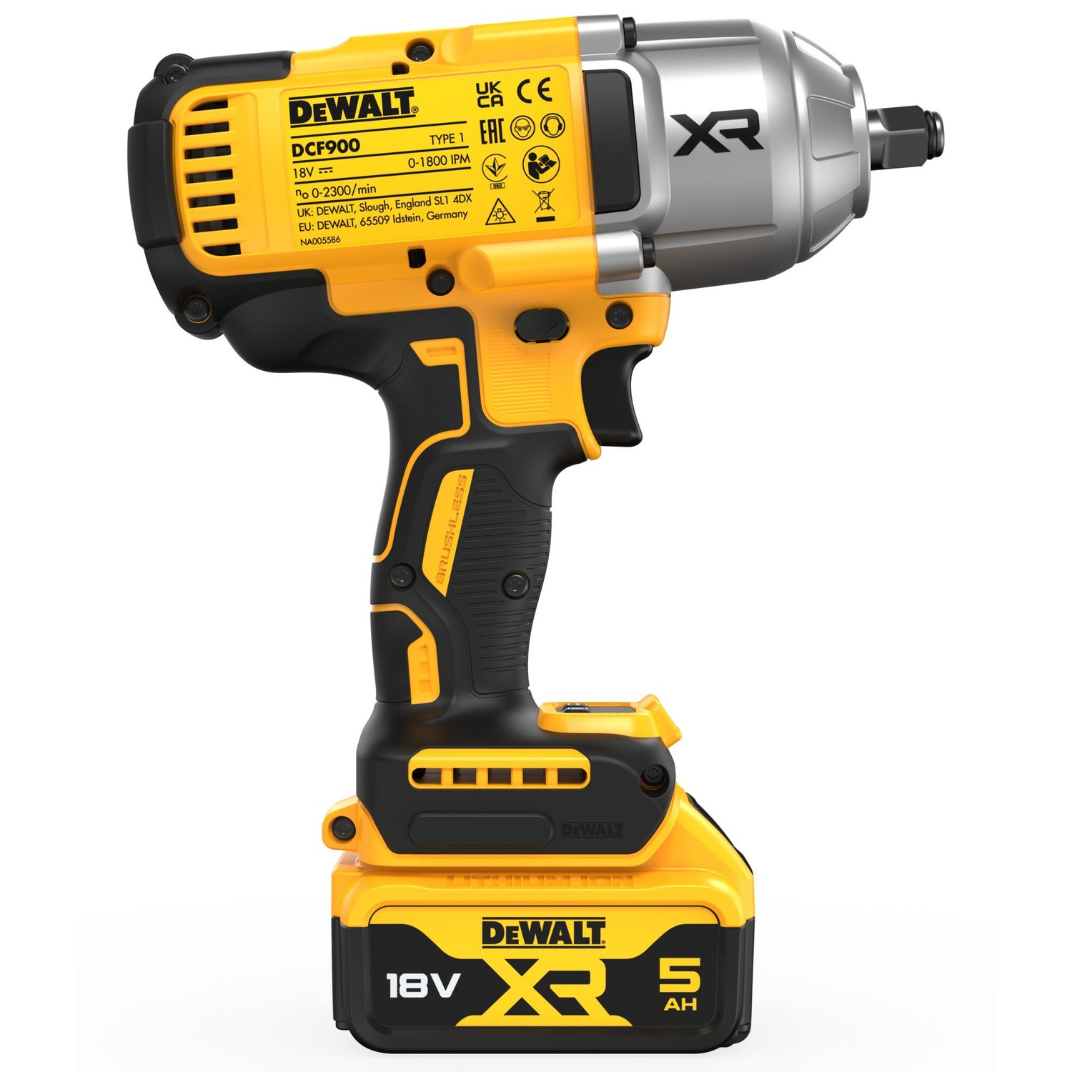 Udarni ključ DEWALT DCF900P2T-QW (1/2", 18V, 2x5.0Ah)-3