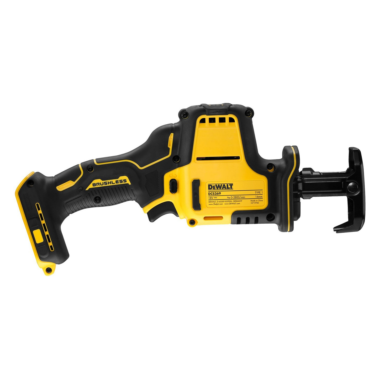 Ubodna pila DeWALT DCS369N-XJ (2800 spm, baterijska) crna, žuta-3