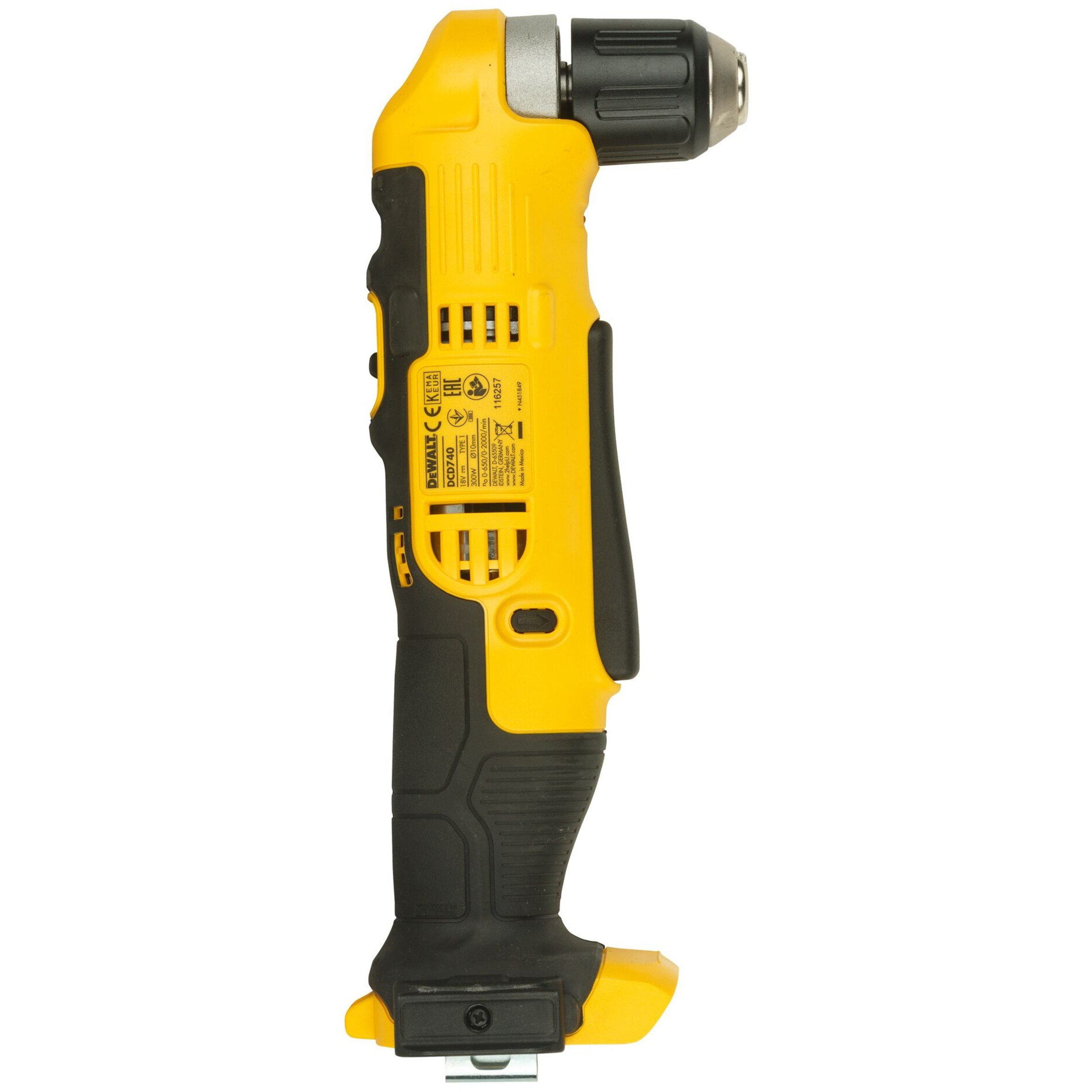 Bušilica DEWALT DCD740NT-XJ (2000 RPM, 1.3 kg, Crna, Žuta)-1