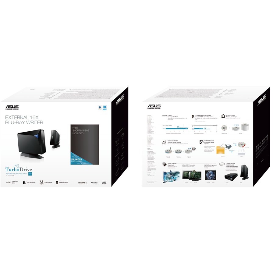 Optički uređaj ASUS BW-16D1H-U PRO Blu-Ray DVD Combo Crni-4