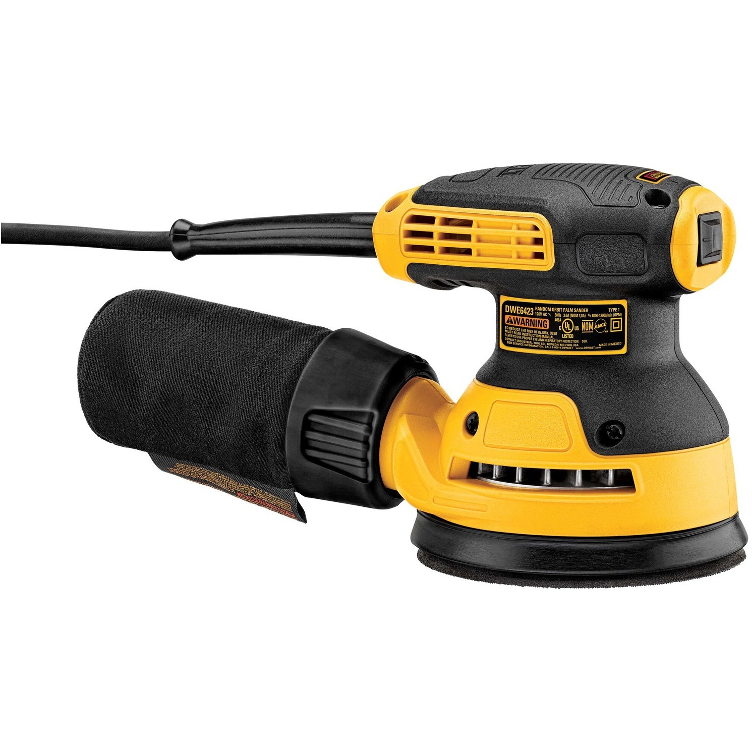 Prijenosna brusilica DeWALT DWE6423-QS (orbitalna, 12000 OPM, 280 W) crna, žuta-19