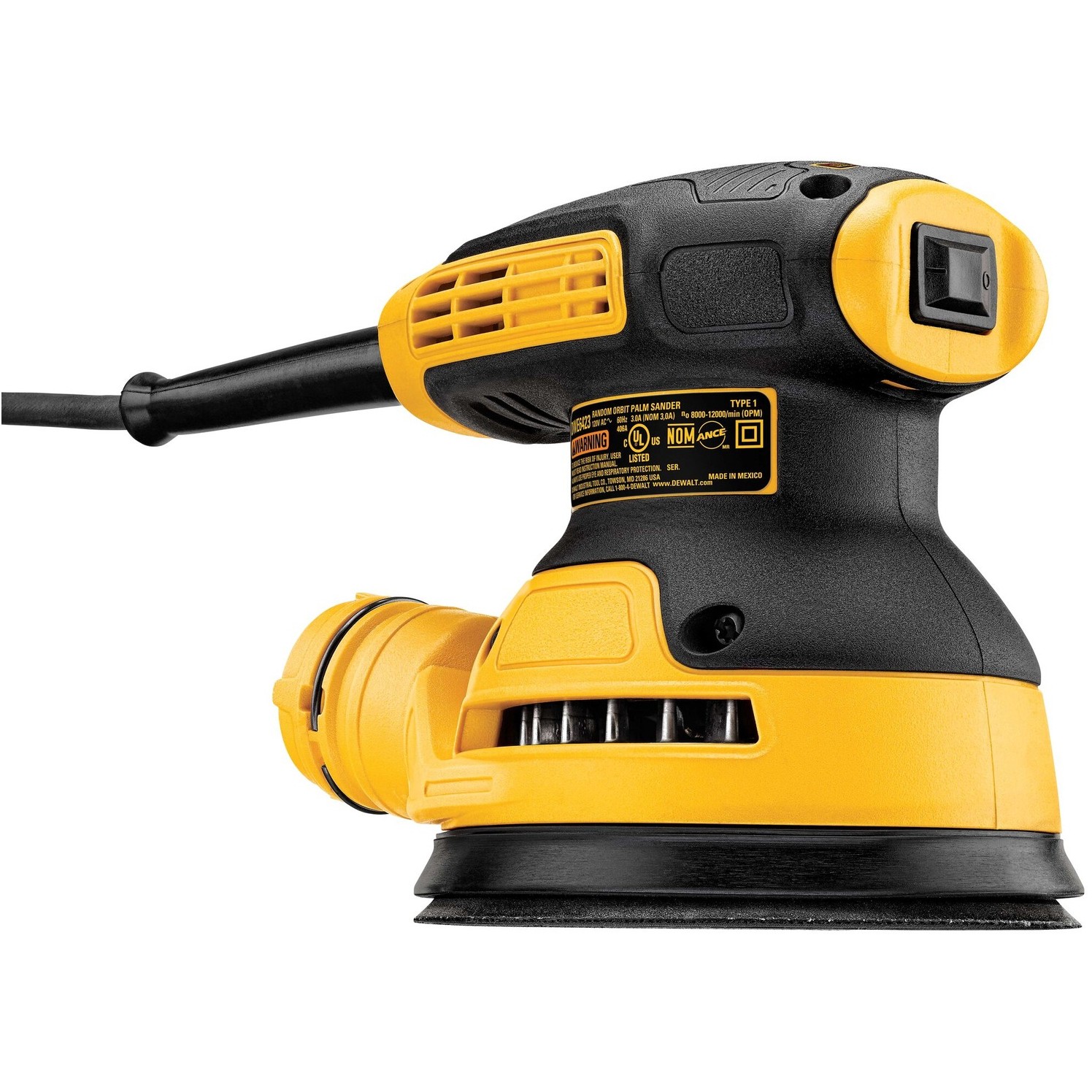 Prijenosna brusilica DeWALT DWE6423-QS (orbitalna, 12000 OPM, 280 W) crna, žuta-21