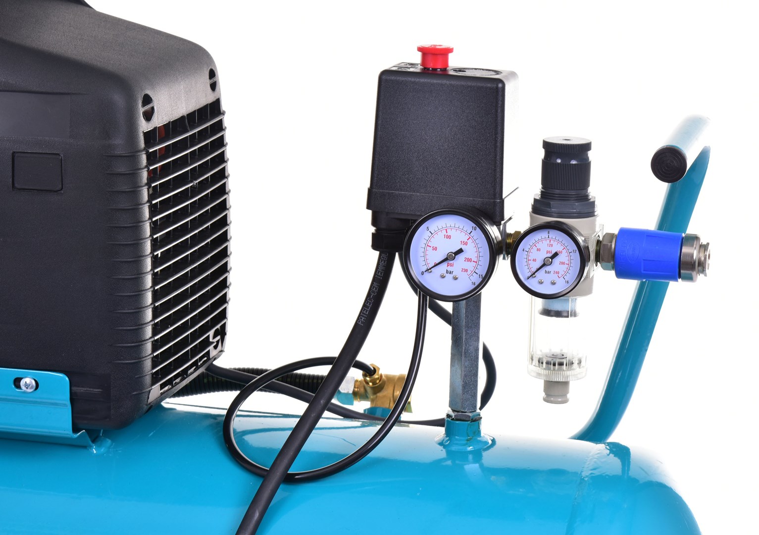Kompresor MAKITA AC1350 (motor power 1500 W, maximum airflow 240 l/min, maximum operating pressure 8 bar, volume 50 l, noise level 97 dB)-5