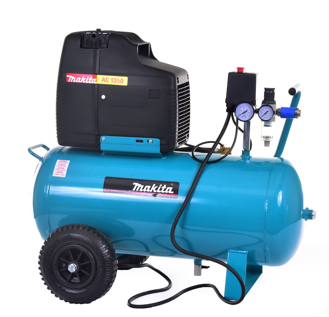 Kompresor MAKITA AC1350 (motor power 1500 W, maximum airflow 240 l/min, maximum operating pressure 8 bar, volume 50 l, noise level 97 dB)-2
