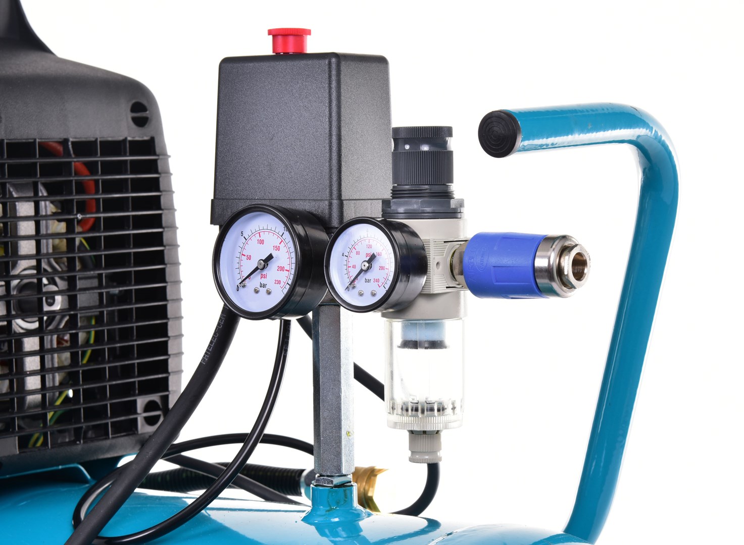 Kompresor MAKITA AC1350 (motor power 1500 W, maximum airflow 240 l/min, maximum operating pressure 8 bar, volume 50 l, noise level 97 dB)-6