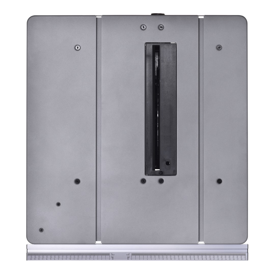 Stolna pila SCHEPPACH HS100S (boja čelika, boja plava, težina 22 kg, visina 830 mm, maksimalna širina 940 mm, širina 642 mm, dubina 642 mm, broj reznih diskova 2, dubina rezanja 45o 6.5 cm, dubina rezanja 90o 8.5 cm, promjer oštrice 25 cm, promjer rupa 3 cm, maksimalna brzina praznog hoda 5000 RPM, kut mitre 0° - 45°, snaga 2000 W, izvor napajanja AC, ulazni napon AC 230 V, ulazna frekvencija AC 50 Hz)-11