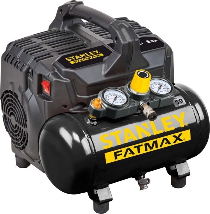 Kompresor STANLEY OIL-FREE COMPRESSOR B2BL104STF564 (kapacitet rezervoara 6 L, maksimalni radni tlak 8 bar, brzina motora 1450 RPM, snaga 550 W)-0