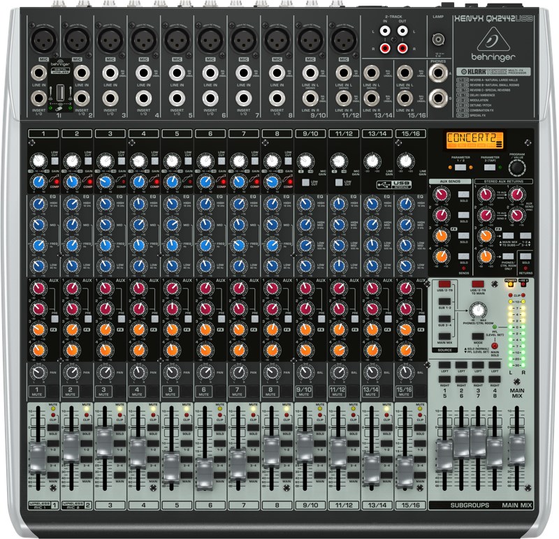 Audio mikseta BEHRINGER QX2442USB (24 kanala)-0