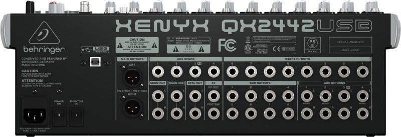 Audio mikseta BEHRINGER QX2442USB (24 kanala)-3