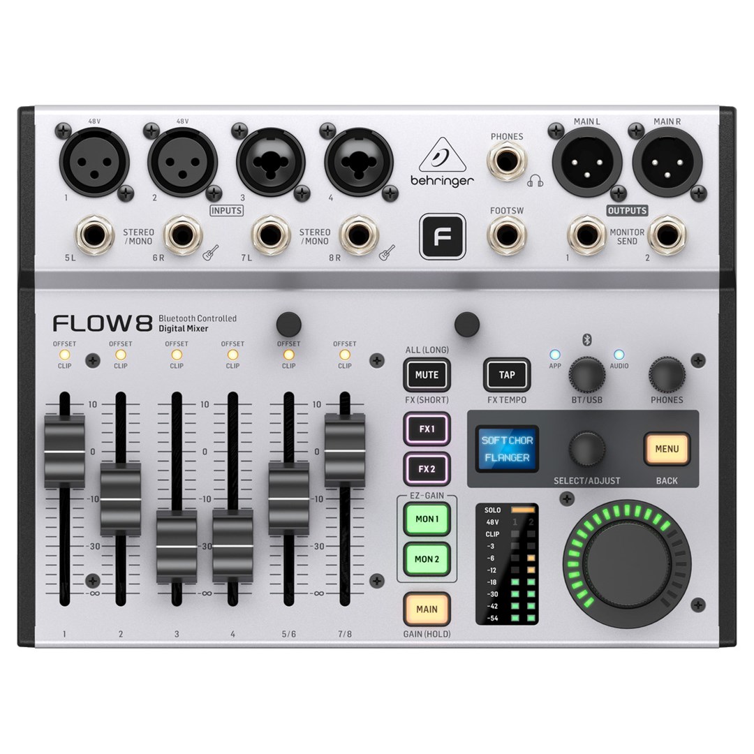 Digitalna mikseta BEHRINGER FLOW 8 (8 kanala, Bluetooth, USB audio sučelje)-0