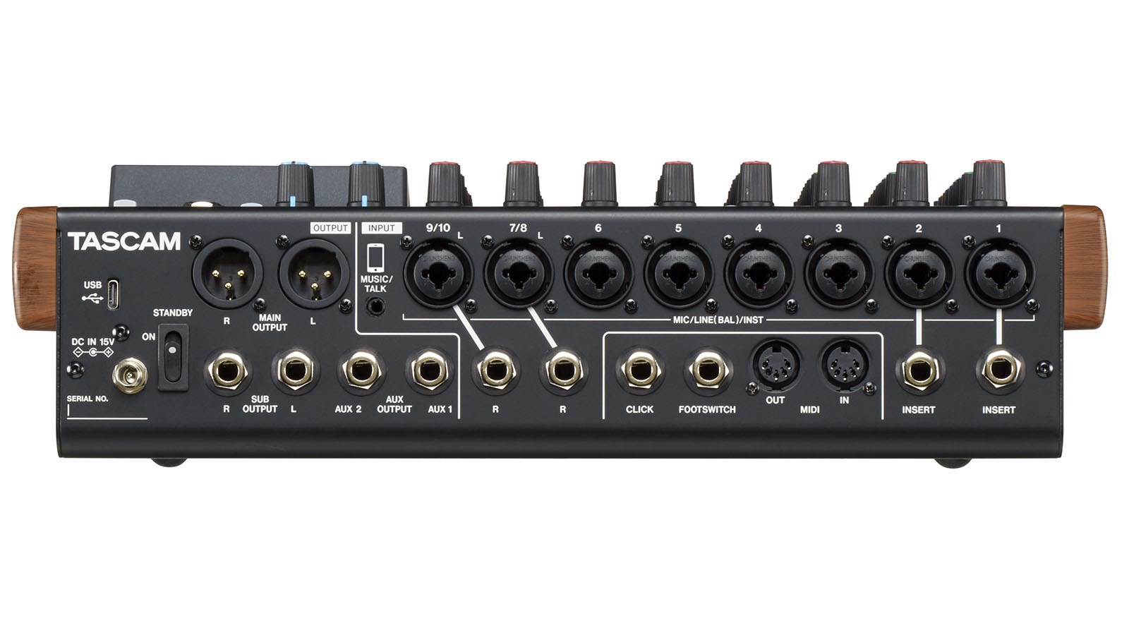 Mikser TASCAM Model 12 (12 kanala, 20 - 20000 Hz, Crna, Drvo)-4