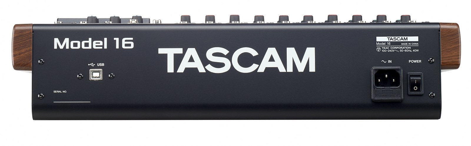 Audio mikser TASCAM MODEL 16 (16 kanala, 20 - 30000 Hz, Crna, Zlatna, Drvena)-9