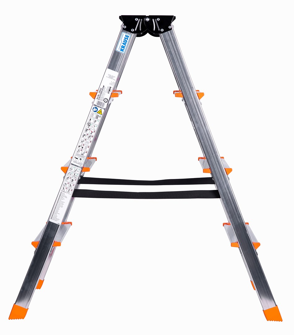 Dvostrane ljestve Krause Dopplo srebrne-3
