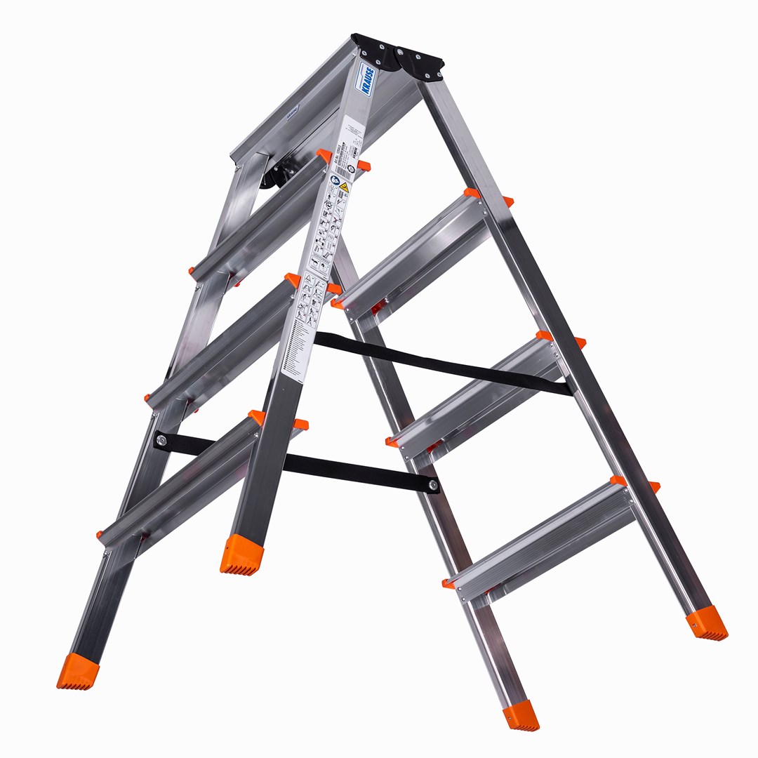 Dvostrane ljestve Krause Dopplo srebrne-5
