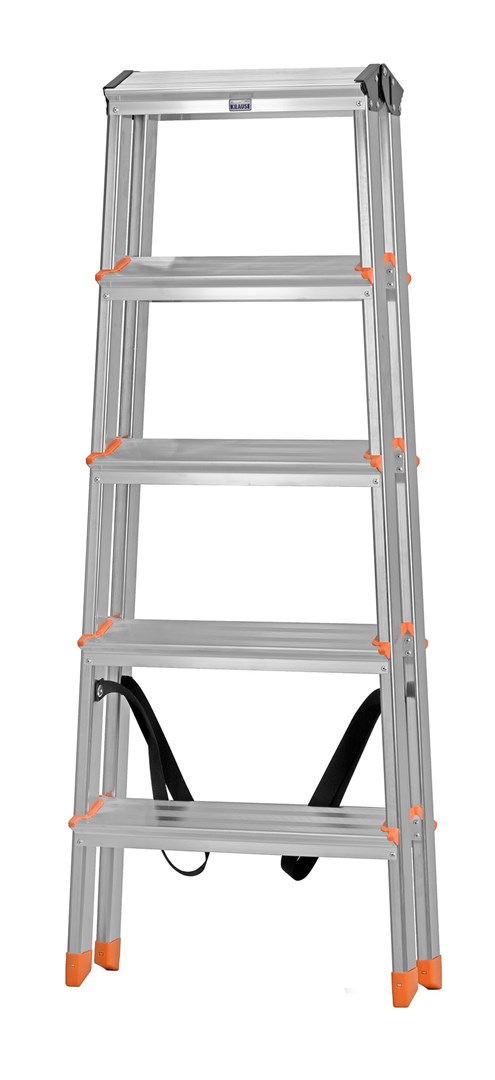 Dvostrane ljestve Krause Dopplo srebrne-3