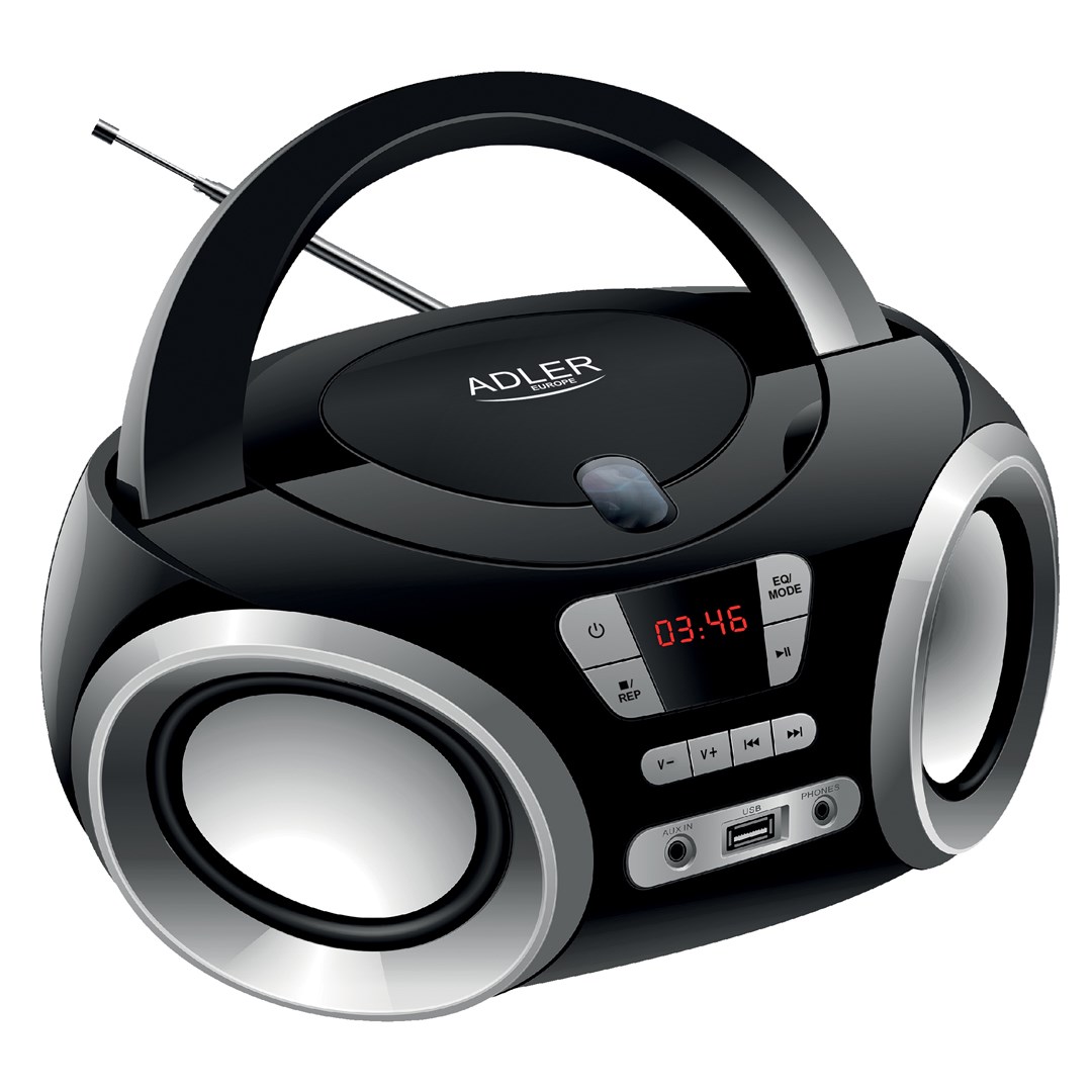 Prijenosni CD player ADLER AD 1181 srebrno-crni-0
