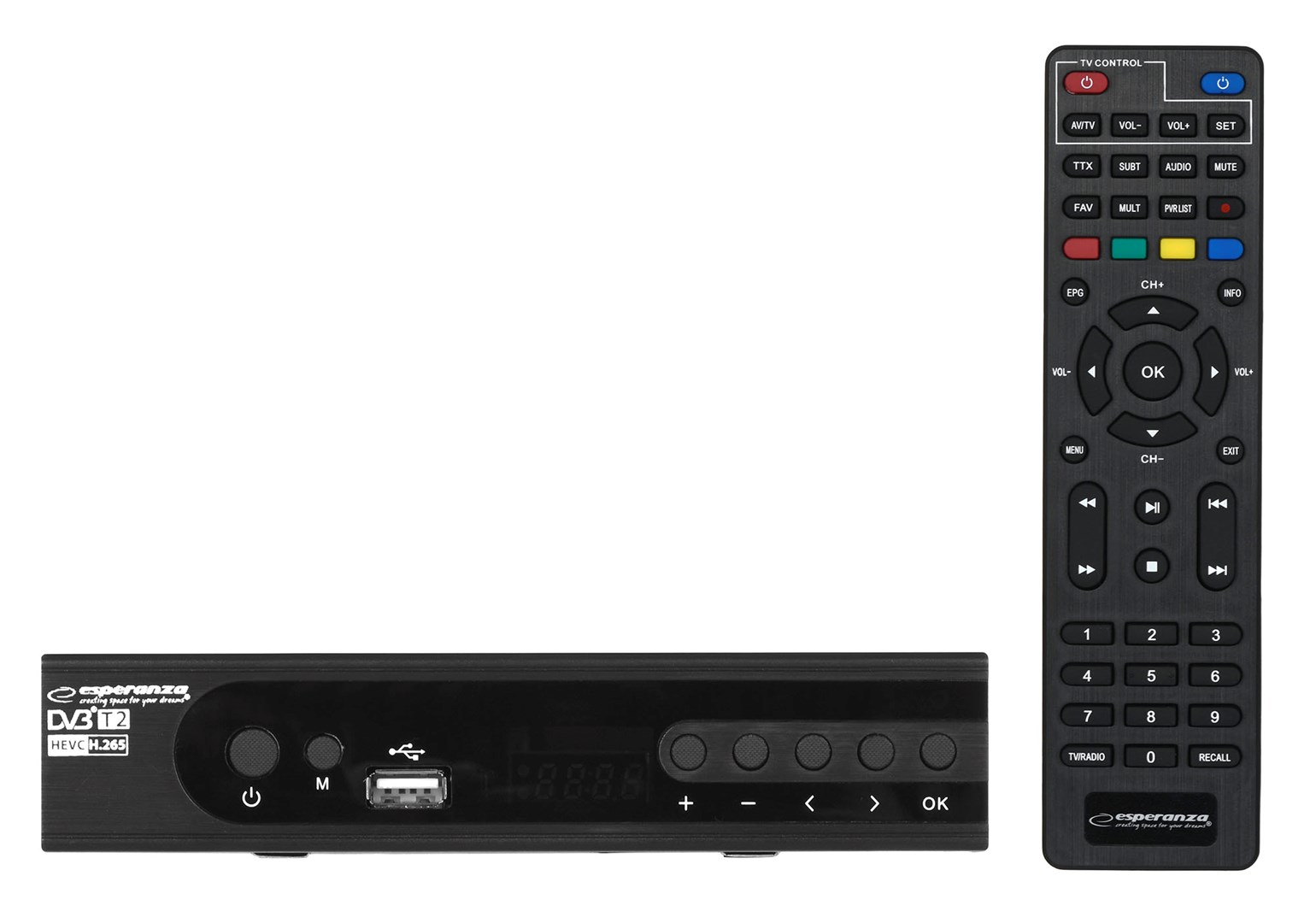 Digitalni DVB-T2 H.265/HEVC tuner ESPERANZA EV106P crni-4