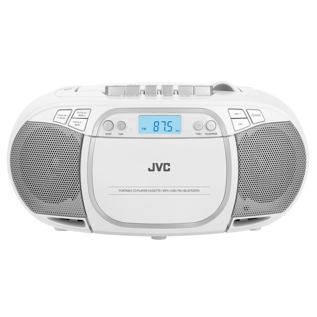Prijenosni radio JVC RC-E451W (CD, kazetofon, Bluetooth, USB, FM, bijela boja)-19