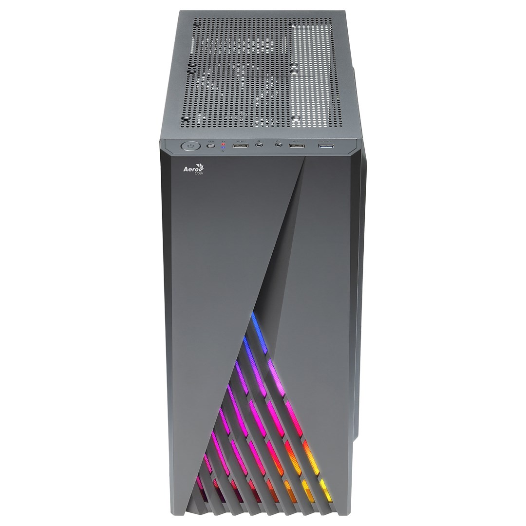 Kućište za računalo Aerocool DELTABKV1 ATX RGB prednja strana puni bočni prozor 12cm ventilator crni-2
