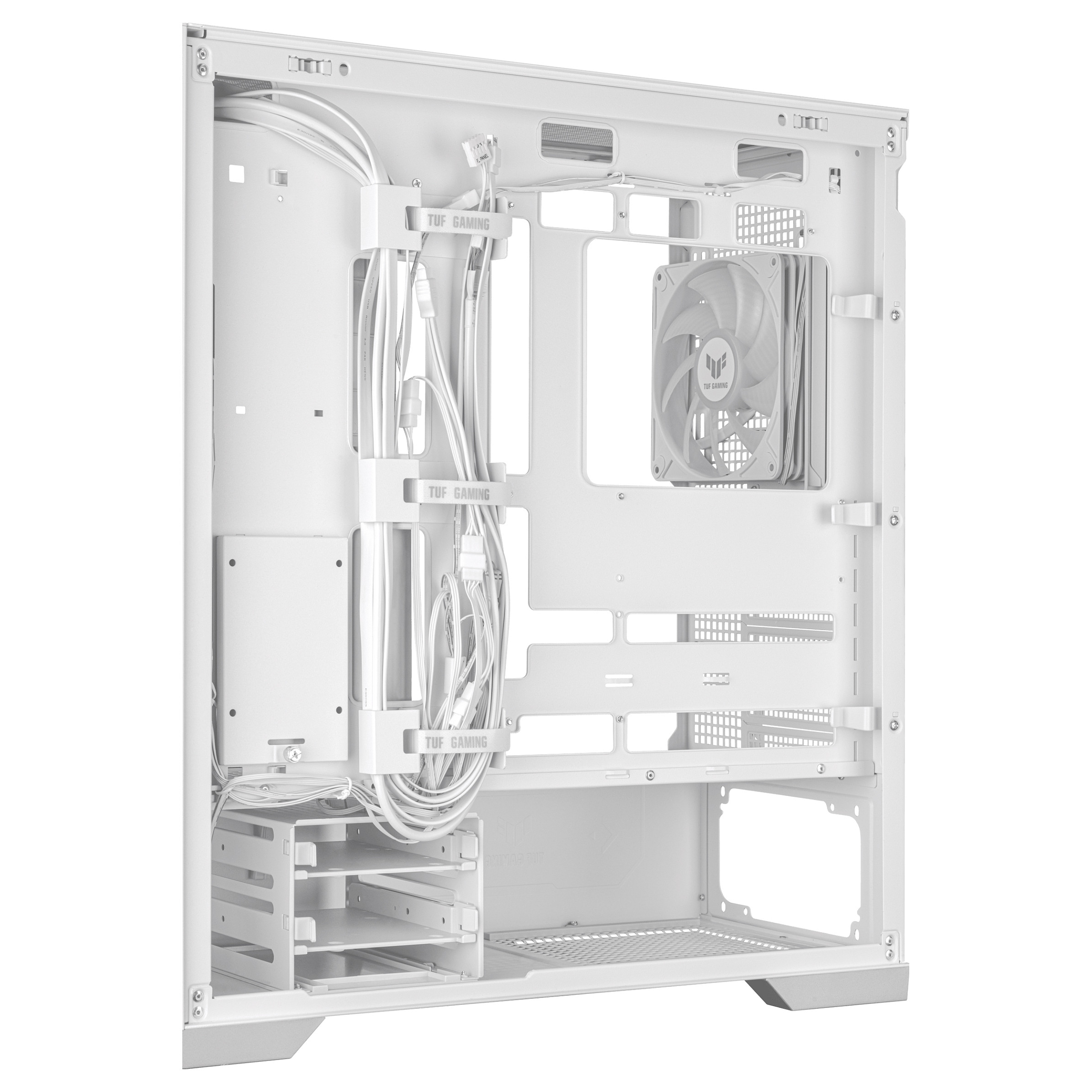 Kućište ASUS TUF GAMING GT302 TG ARGB WHITE (Midi Tower, ATX/mATX/Mini ITX/EATX, 2x 3,5/2,5'' unutarnji slot, 2x 2,5'' unutarnji slot, USB 3.2 Gen1/Gen2)-10