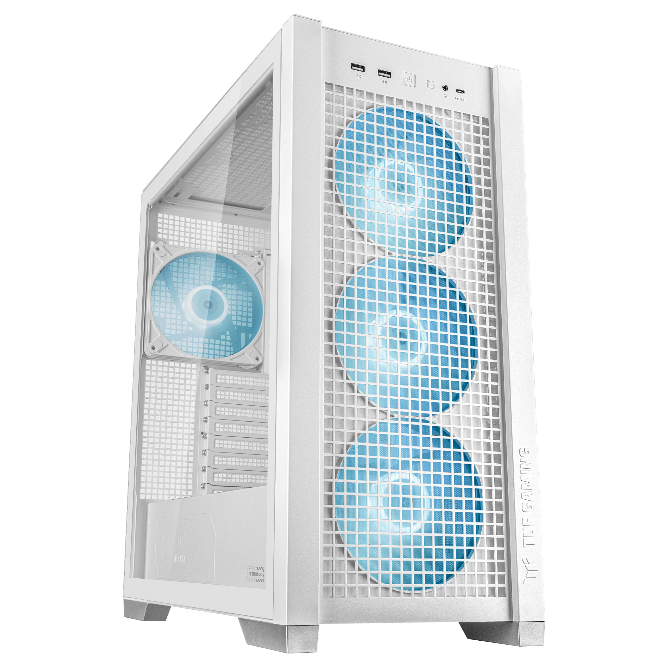 Kućište ASUS TUF GAMING GT302 TG ARGB WHITE (Midi Tower, ATX/mATX/Mini ITX/EATX, 2x 3,5/2,5'' unutarnji slot, 2x 2,5'' unutarnji slot, USB 3.2 Gen1/Gen2)-19
