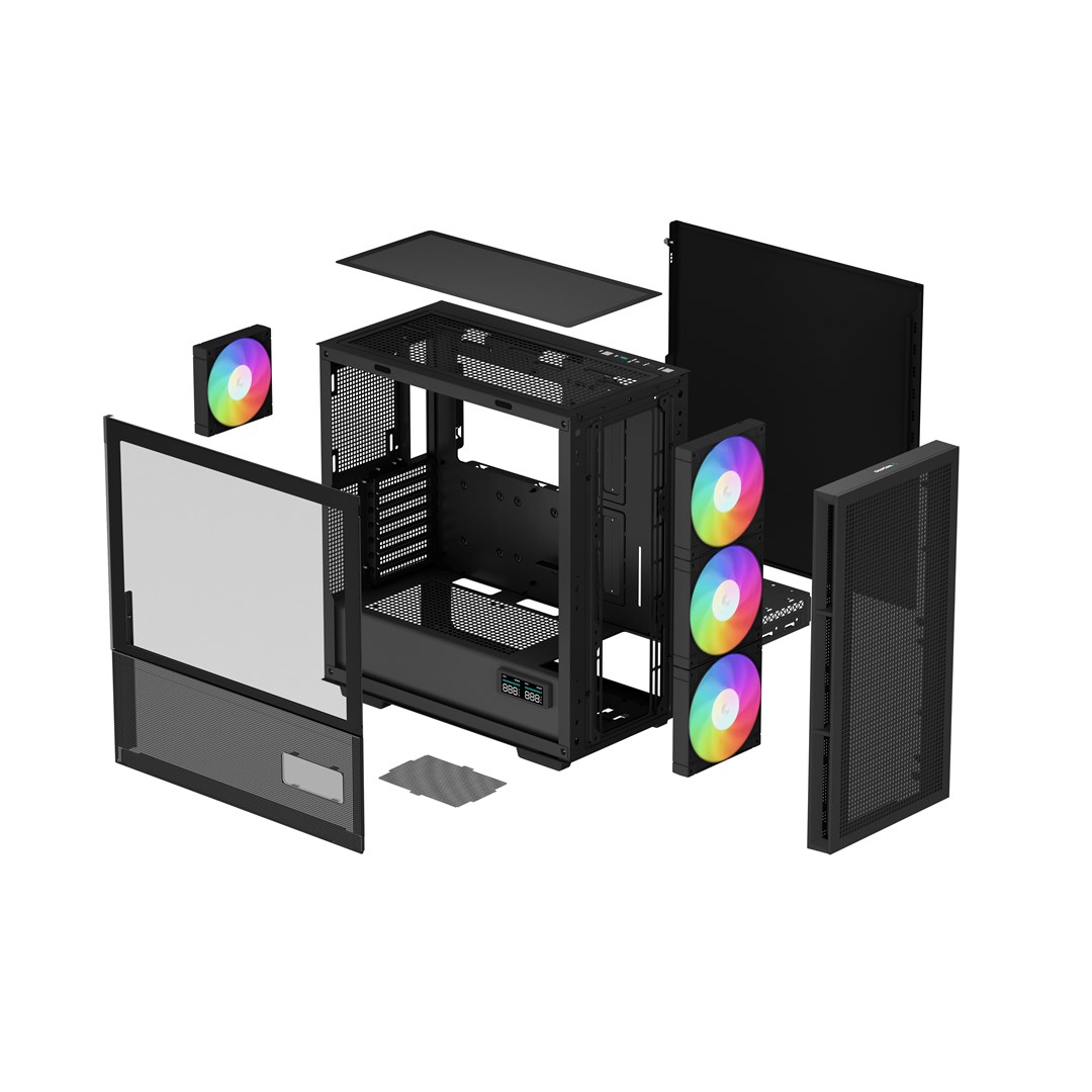 Kućište za računalo DEEPCOOL CH560 DIGITAL Midi Tower (crna, Midi Tower, ATX, EATX, micro ATX, Mini-ITX, 2x 3.5" bays, 3x 2.5" bays, 7x expansion slots, USB 3.2 Gen 1, USB 3.2 Gen 2, Combo headphone/mic port)-1