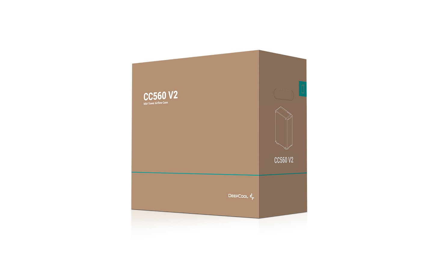 Kućište za računalo DEEPCOOL CC560 V2 Midi Tower (SPCC, ABS, staklo, ATX, micro ATX, Mini-ITX, crna)-2