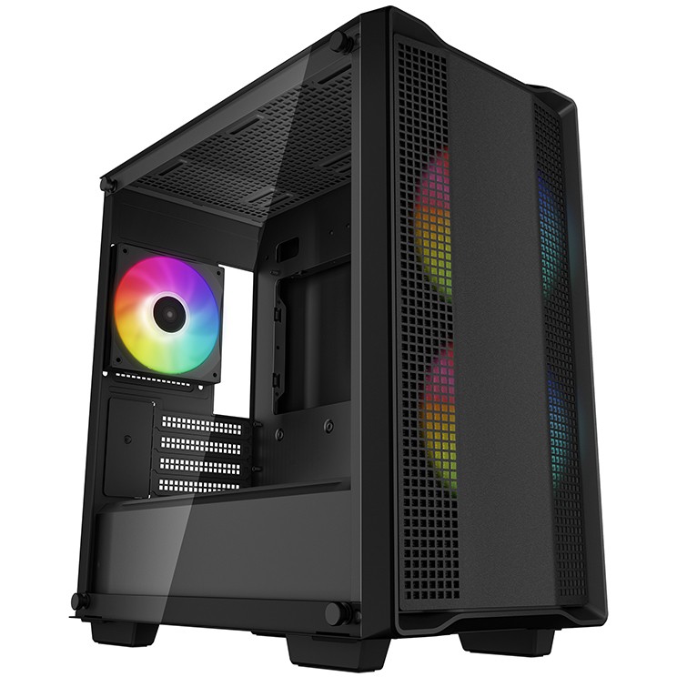 Kućište za računalo DEEPCOOL CC360 ARGB (Mini Tower, crna boja, ABS i čelik, prozirna staklena ploča)-0