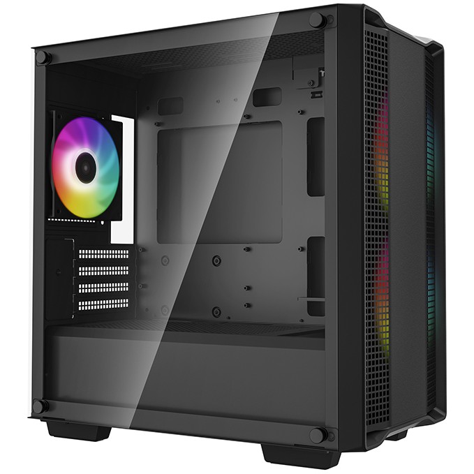 Kućište za računalo DEEPCOOL CC360 ARGB (Mini Tower, crna boja, ABS i čelik, prozirna staklena ploča)-1