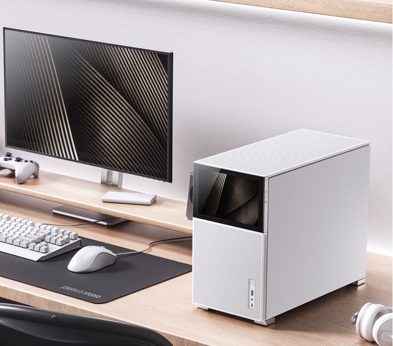 Kućište za računalo JONSBO D31 MESH, Micro-ATX, staklo (bijelo, TFT-LCD zaslon, 20.3 cm, 60 Hz, USB-C, HDMI)-38