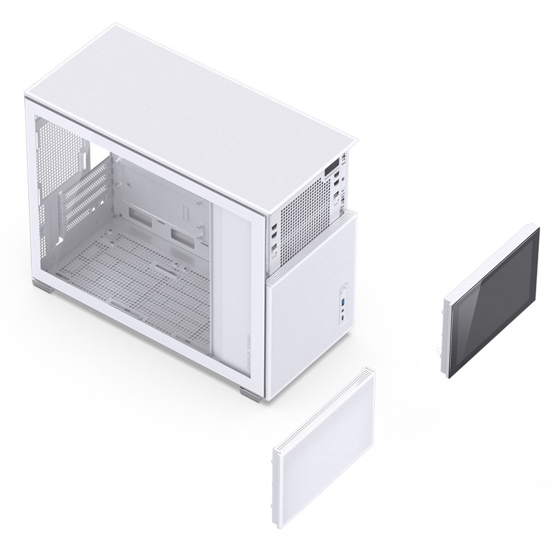 Kućište za računalo JONSBO D31 MESH, Micro-ATX, staklo (bijelo, TFT-LCD zaslon, 20.3 cm, 60 Hz, USB-C, HDMI)-28