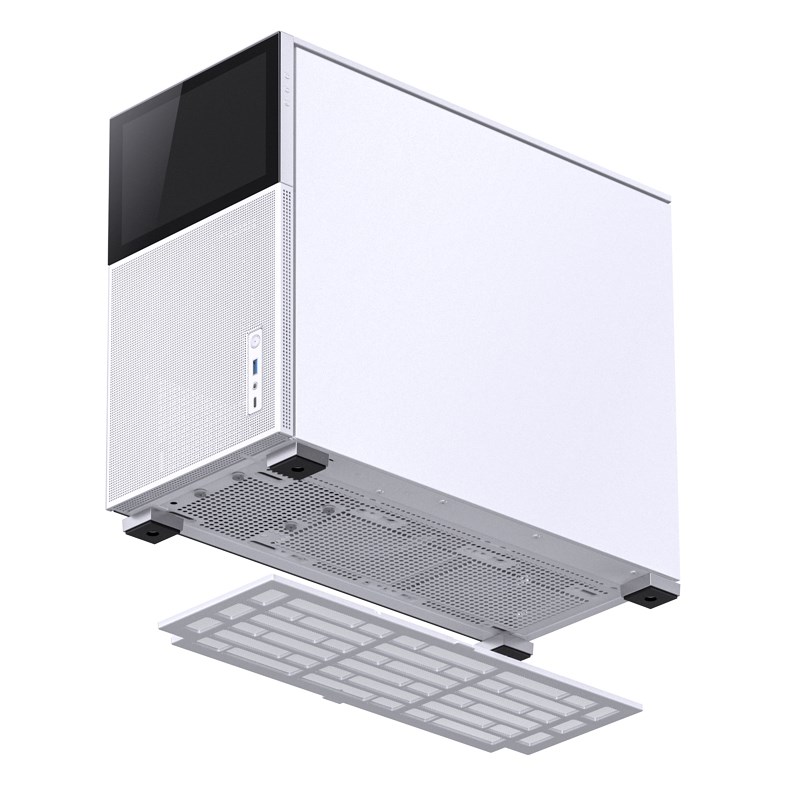 Kućište za računalo JONSBO D31 MESH, Micro-ATX, staklo (bijelo, TFT-LCD zaslon, 20.3 cm, 60 Hz, USB-C, HDMI)-9