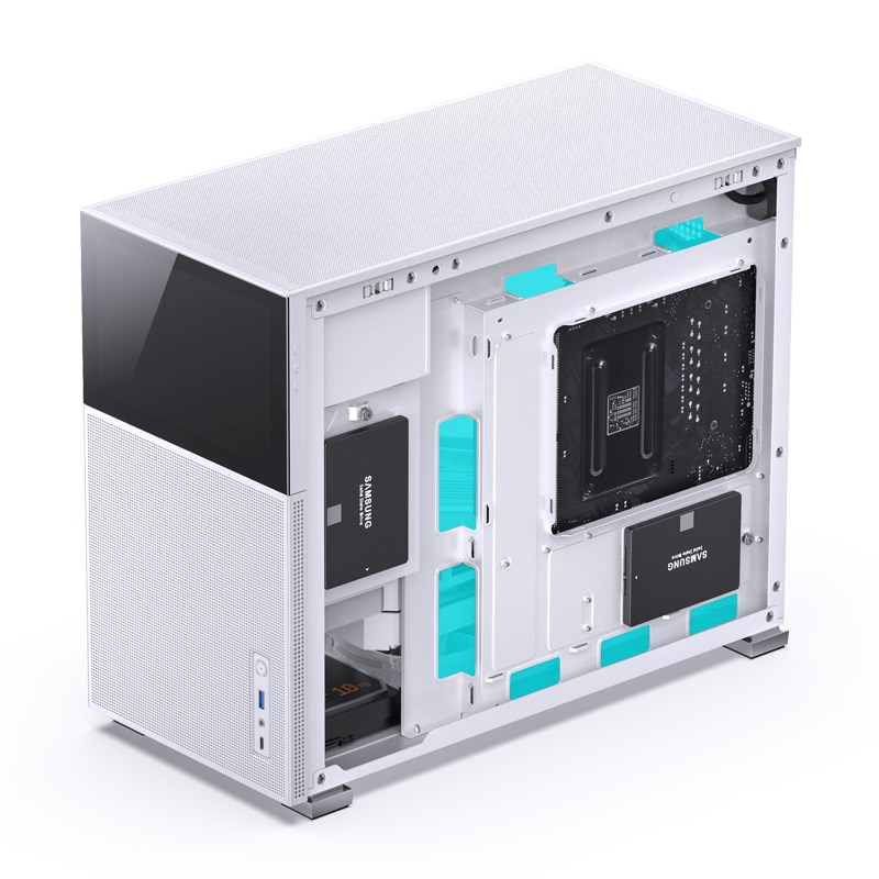 Kućište za računalo JONSBO D31 MESH, Micro-ATX, staklo (bijelo, TFT-LCD zaslon, 20.3 cm, 60 Hz, USB-C, HDMI)-39