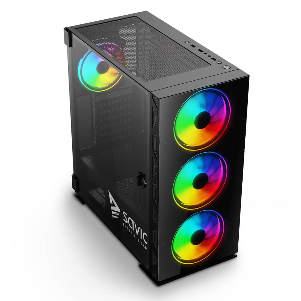 Kućište za računalo SAVIO Prime X1 Argb staklo (crno)-1