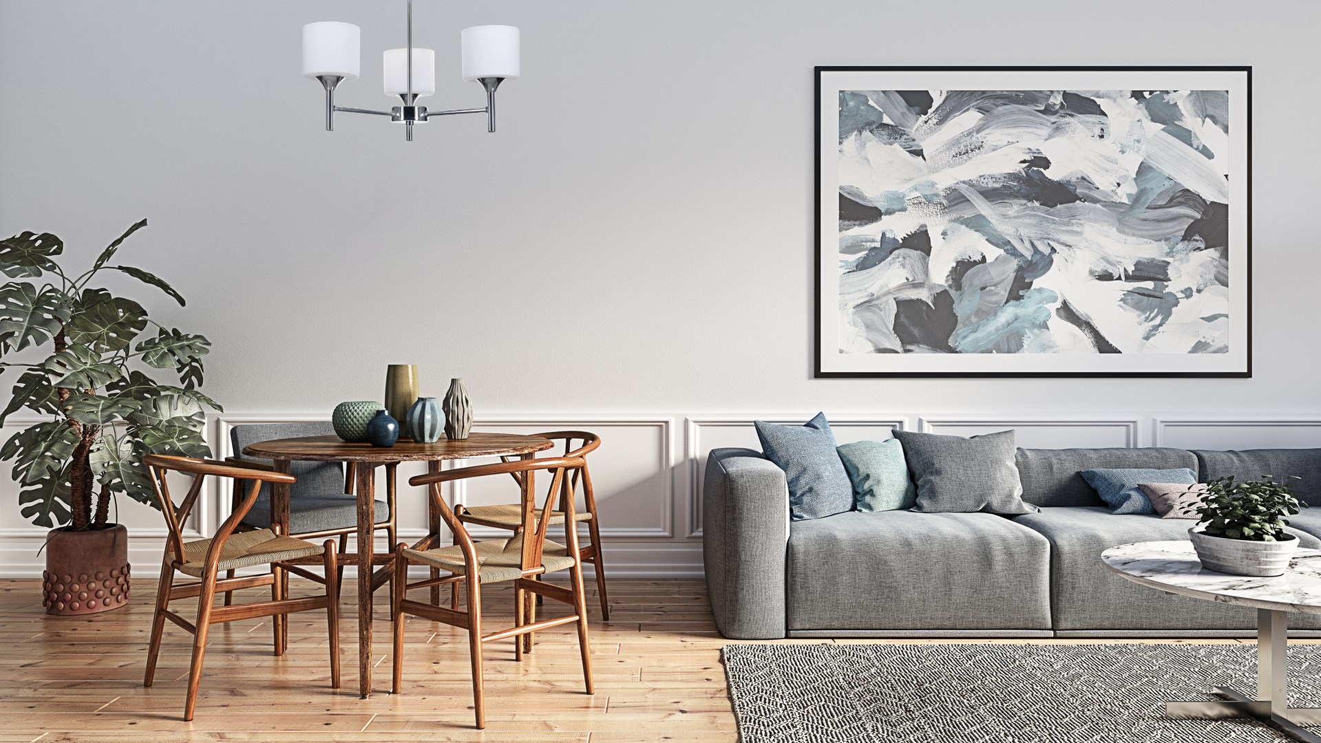 Luster ACTIVEJET Classic MIRA trostruki za dnevni boravak (3xE27, krom)-4