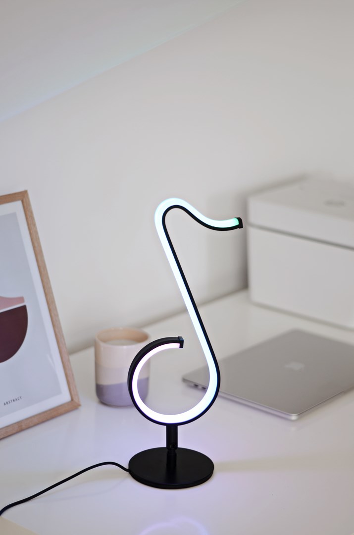 LED glazbena dekorativna lampa ACTIVEJET MELODY RGB (s daljinskim upravljačem i aplikacijom, Bluetooth, crna)-1