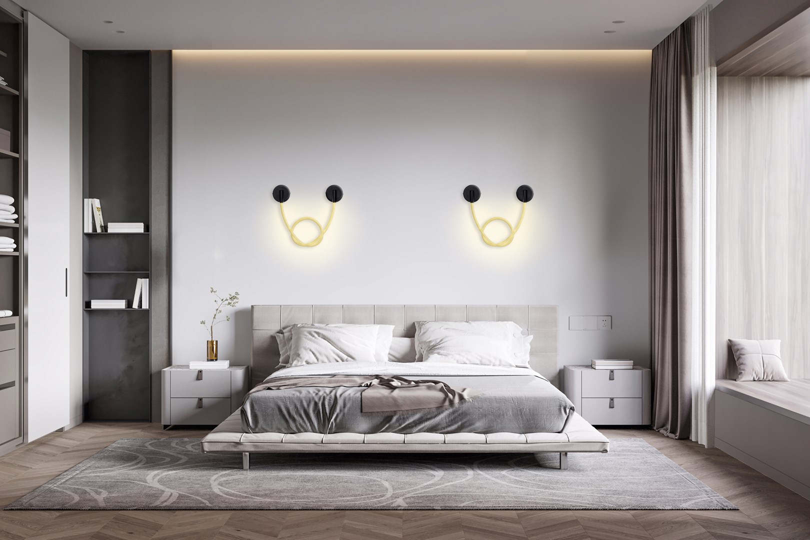 Zidna LED lampa ACTIVEJET AJE-CAMELIA WW (16 W, 2300 lm, toplo bijela, IP20, crna)-13