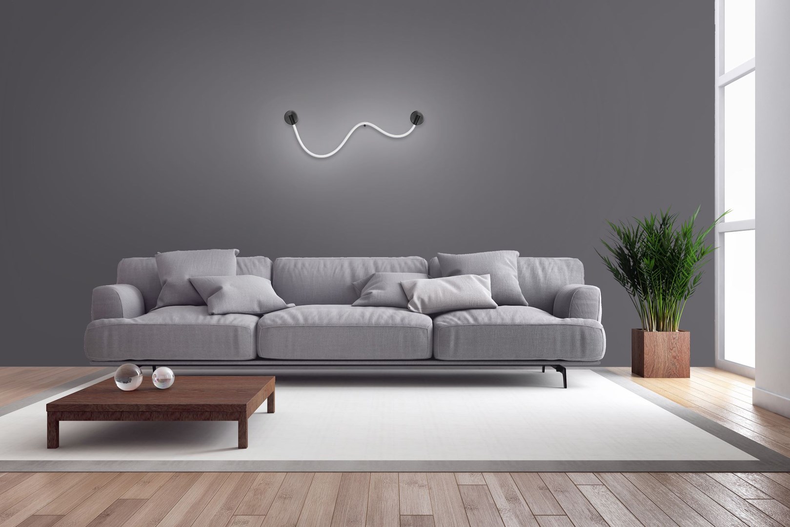 Zidna LED lampa ACTIVEJET AJE-CAMELIA WW (16 W, 2300 lm, toplo bijela, IP20, crna)-9