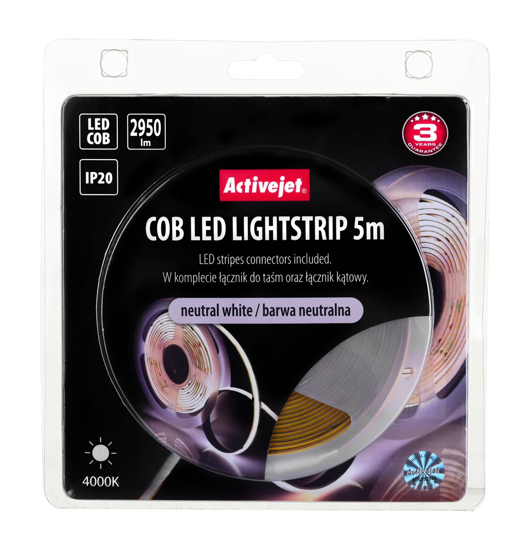 LED traka ACTIVEJET AJE-COB (5m, 30w, 2950lm, neutralna bijela, ip20)-7